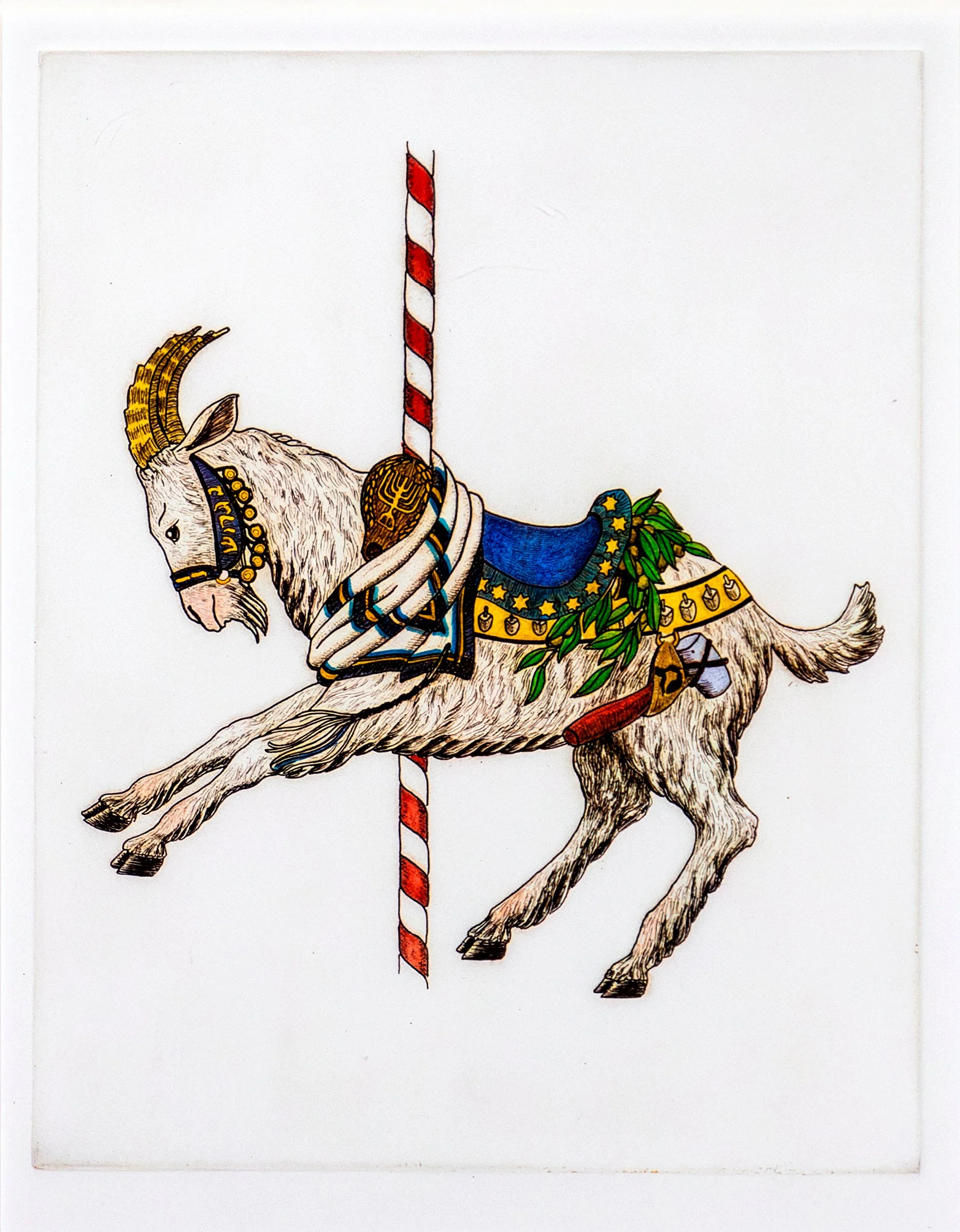 "Macabilly" Hand-colored, hand-drawn line etching by artist Susan James.  Edition of 100 pieces plus 10 artist proofs.  Click the image for more information.