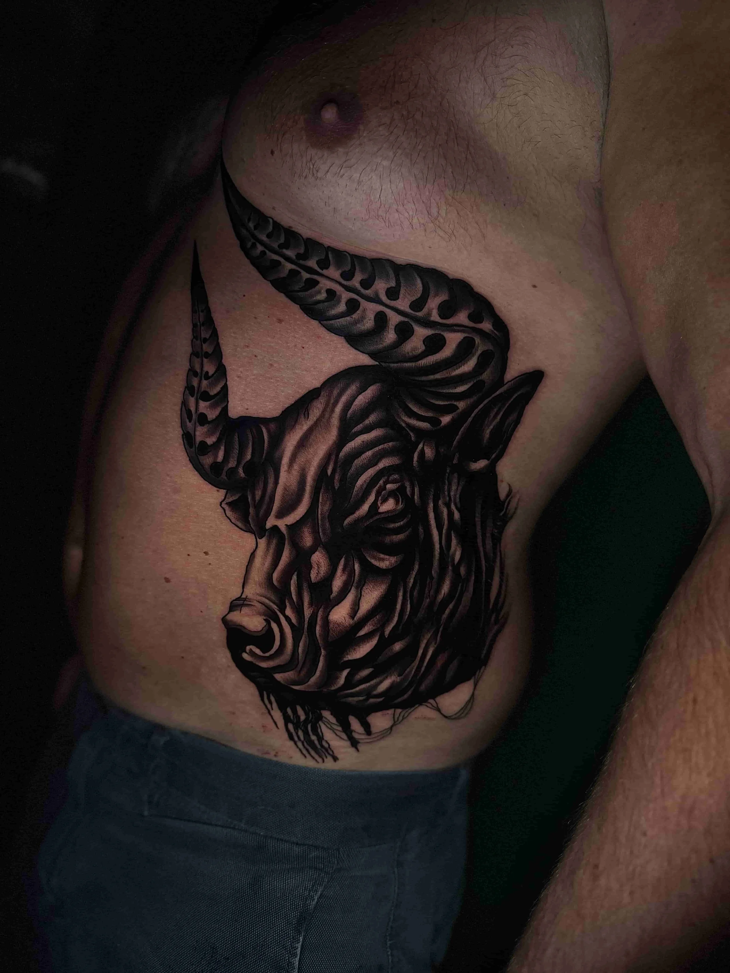 Abstract bull tattoo