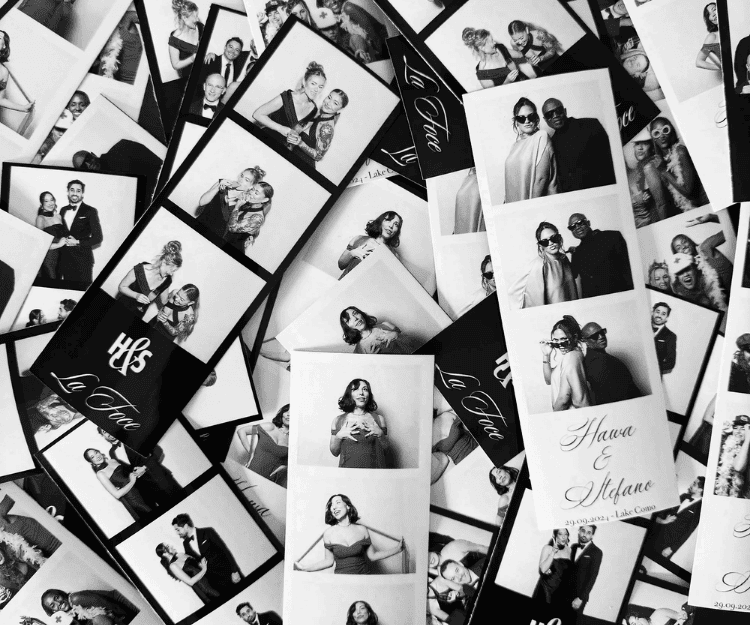 Che si tratti di un matrimonio elegante, di una festa di compleanno o di un evento aziendale, i nostri Photo Booth ti permettono di creare ricordi personalizzati in tempo reale