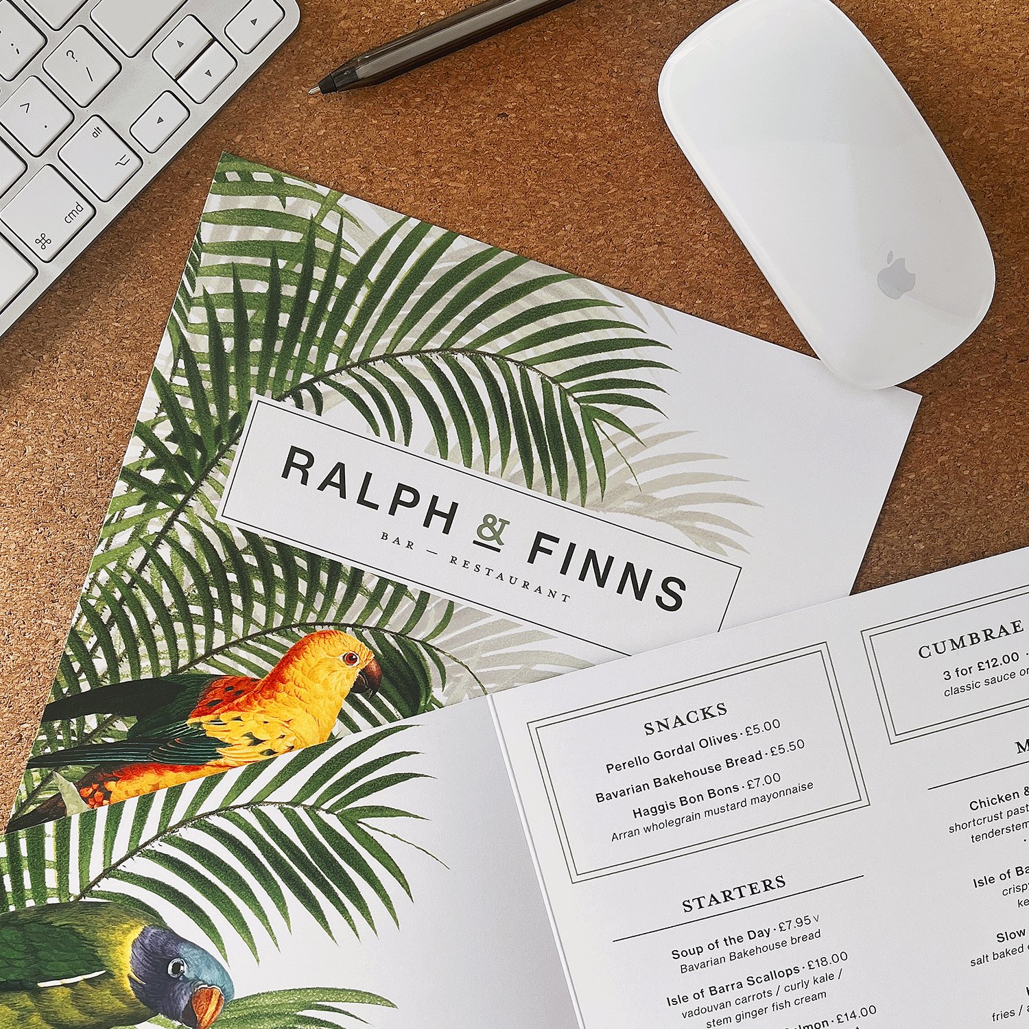  Laminated Menus  Ralph & Finns