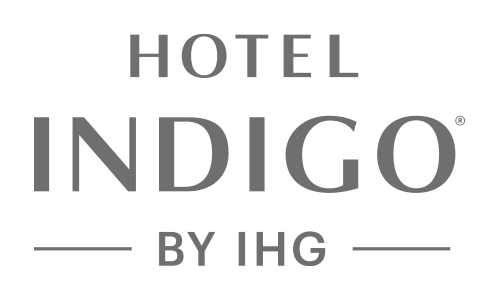 Hotel Indigo by IHG logo in black and white.