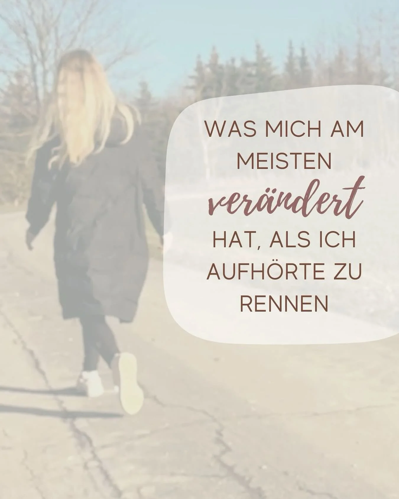 ✨ Was mich am meisten ver&auml;ndert hat
 Ich habe aufgeh&ouml;rt zu k&auml;mpfen. Ich habe aufgeh&ouml;rt zu funktionieren. Ich habe irgendwann angefangen zuzuh&ouml;ren - meinem K&ouml;rper, meinem Atem und meiner Intuition.
Und pl&ouml;tzlich hat 