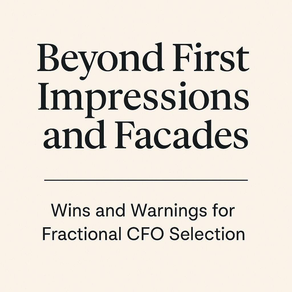 Beyond First Impressions and Facades: Wins and Warnings for Fractional CFO Selection
