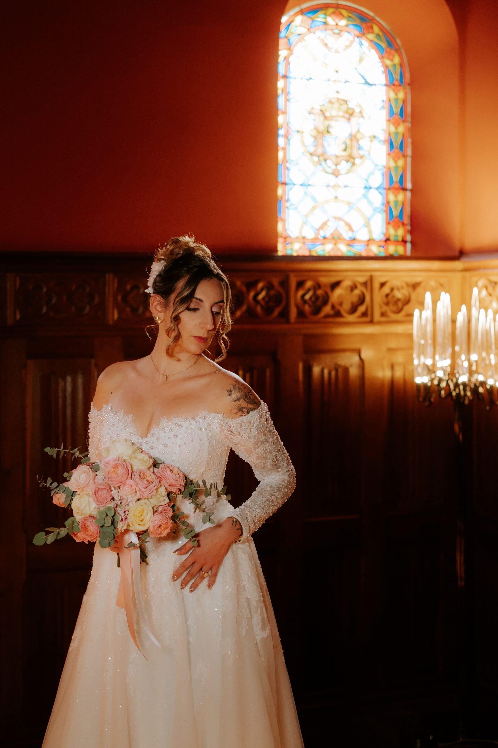 Mariée romantique vintage 