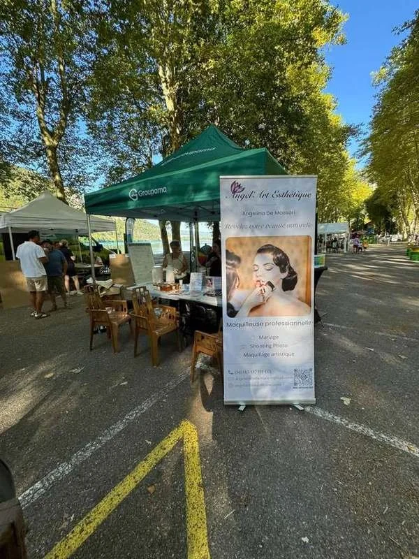 Groupama : stand maquillage enfants Angel'Art Esthétique à la fête de l'agriculture de Nantua (Ain)
