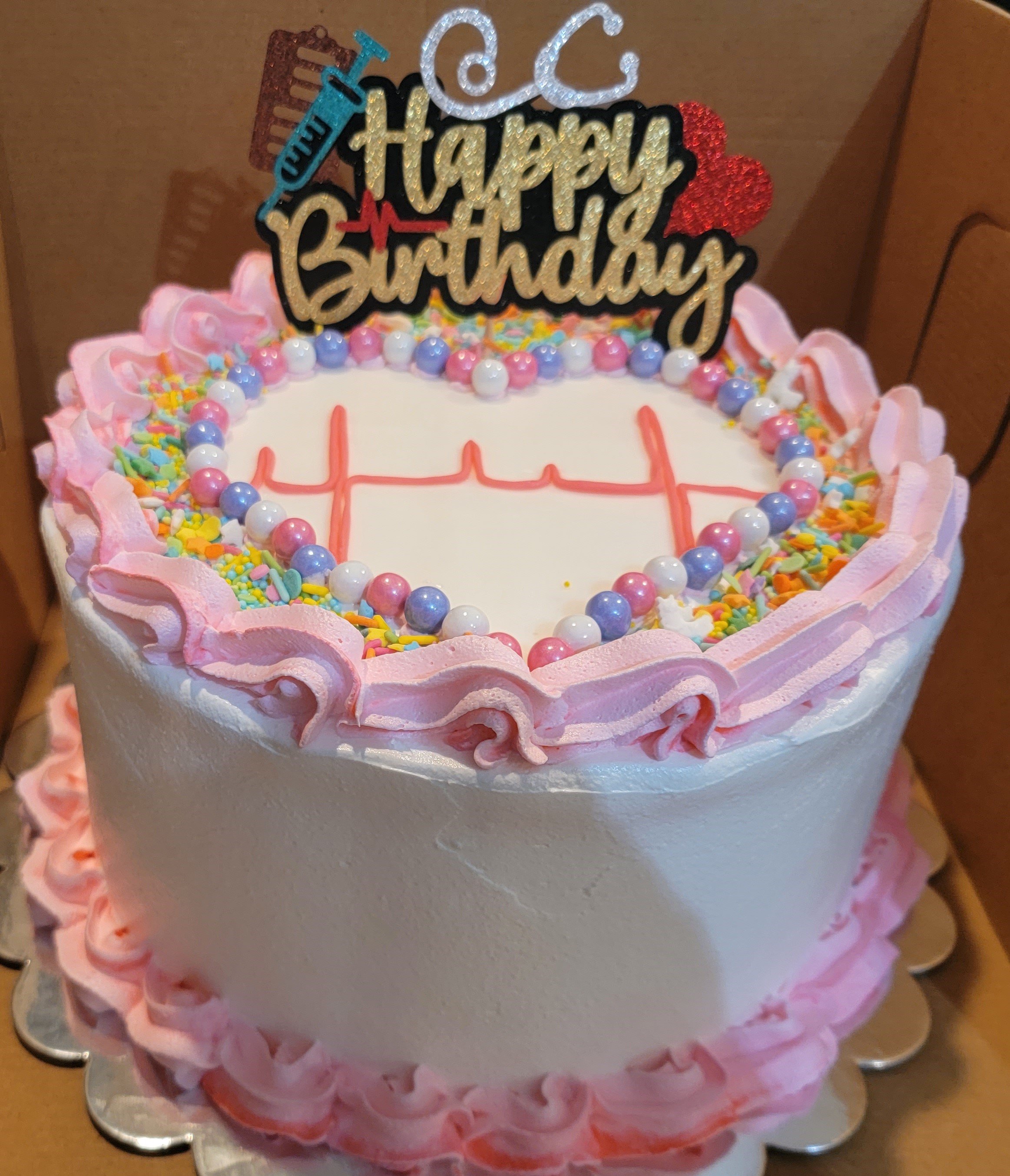 Nurse Theme BD Layer Cake.jpg