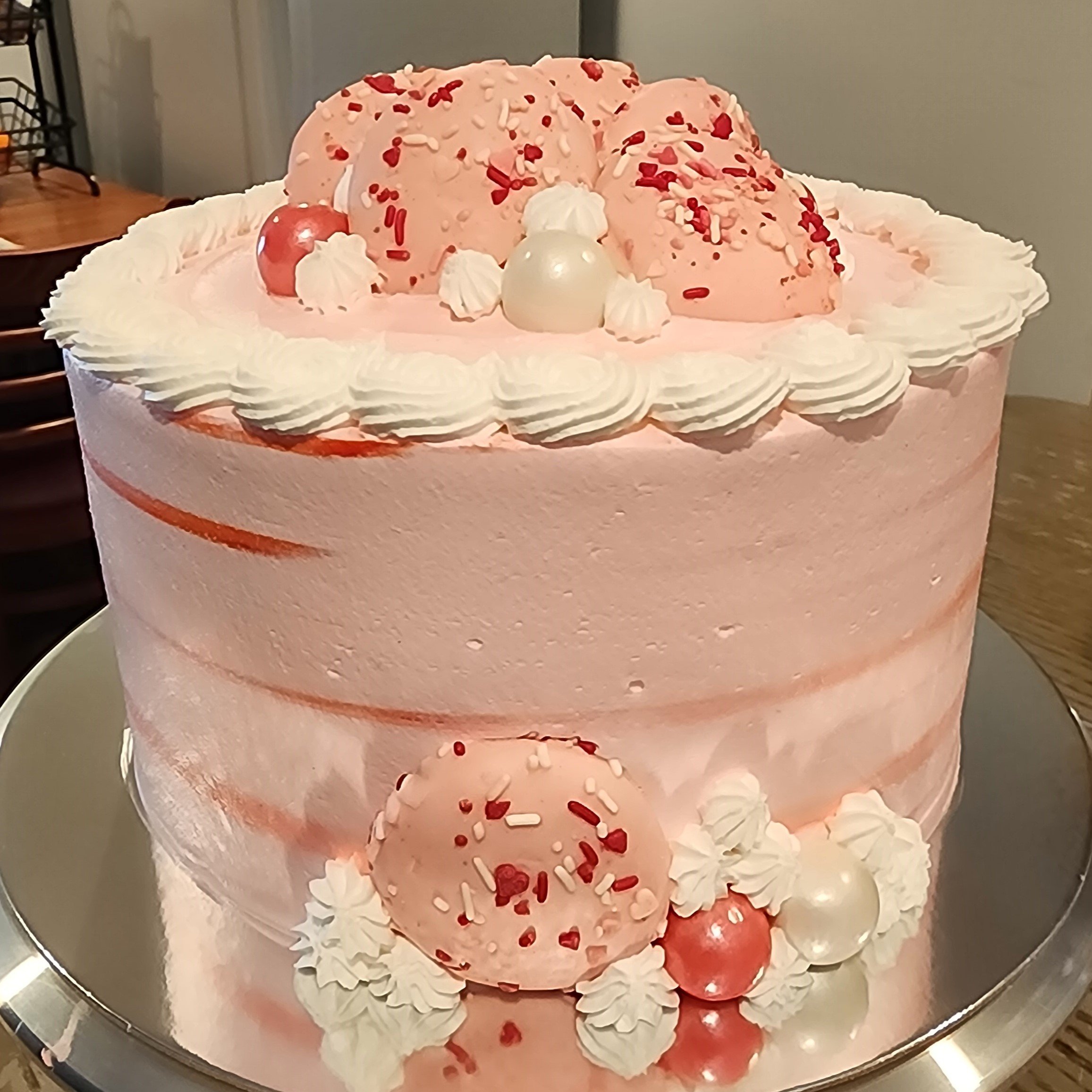 Pink Cookie Theme BD Layer Cake.jpg