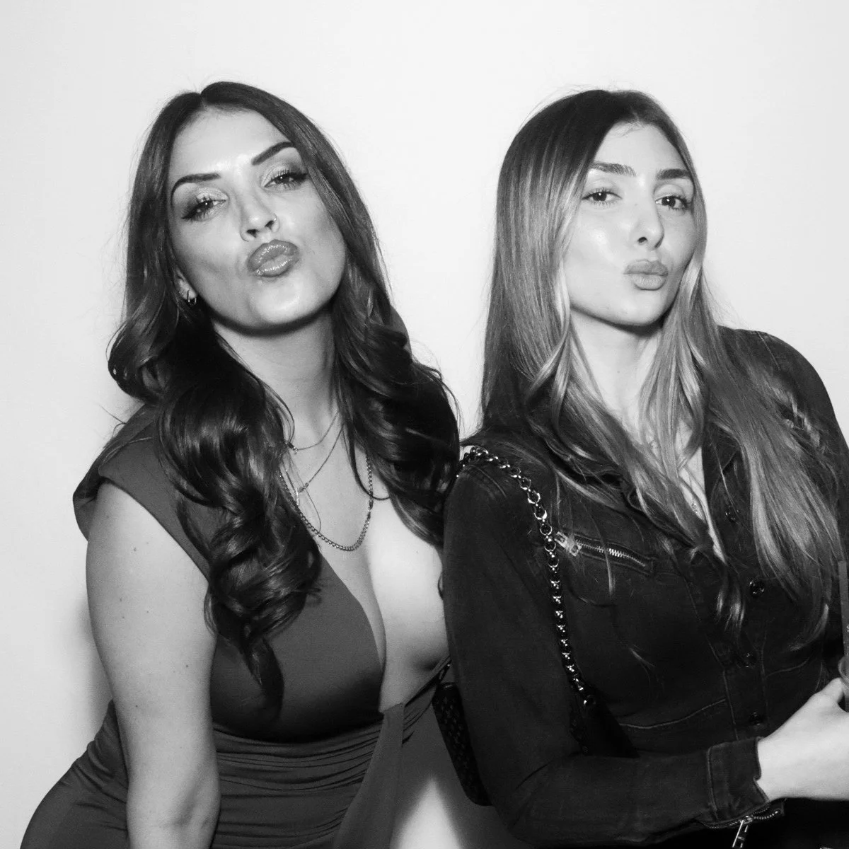 black and white photobooth