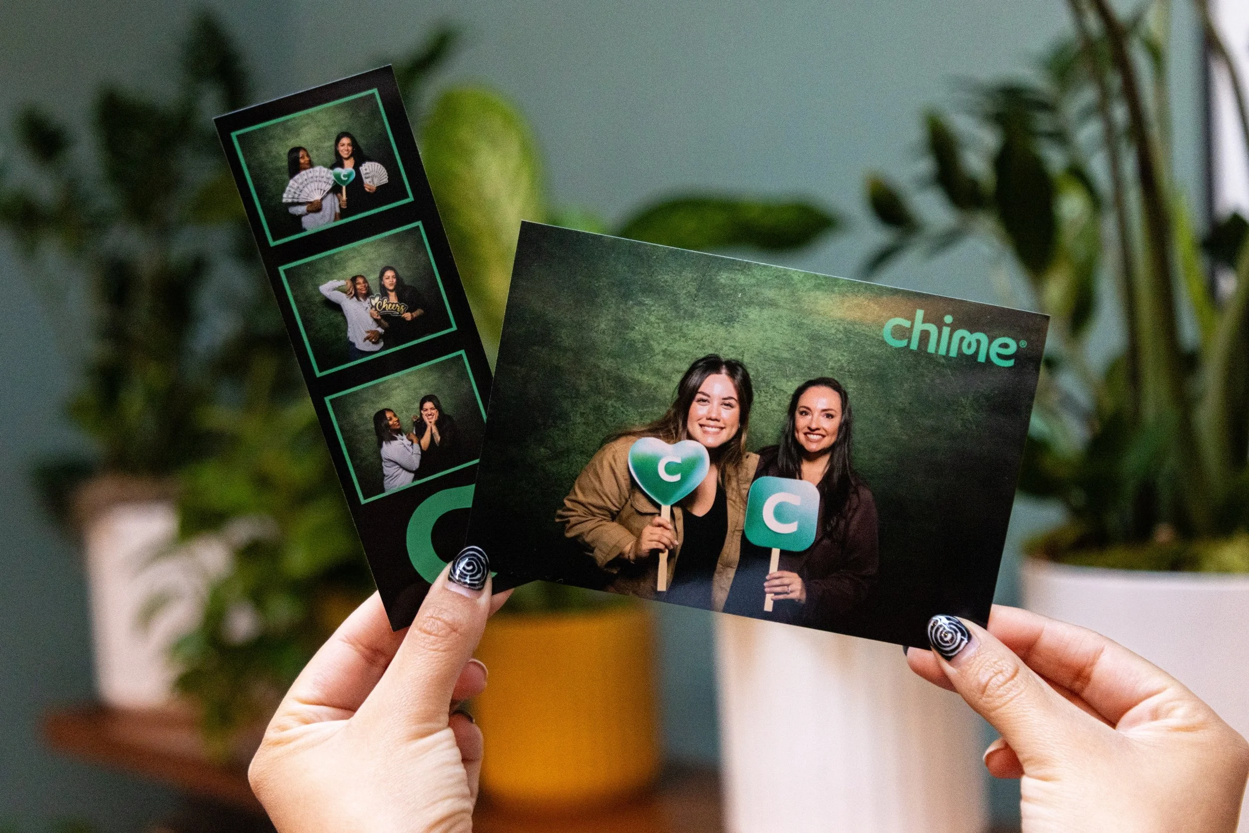 We recently provided our luxury vintage photo booth for a Chime executive event at @tacolicious in San Francisco!

The setup included:
Our wooden vintage photo booth
Custom Chime branding on all photo prints
Two print options: classic 2&times;6 strip
