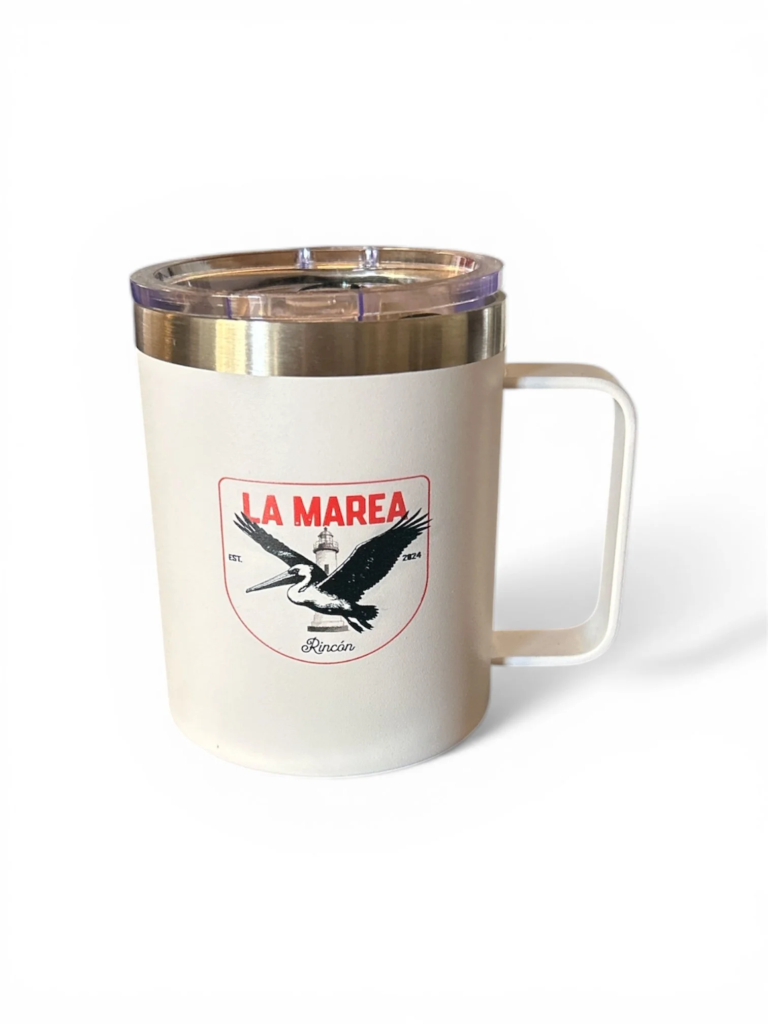 Insulated coffee mug - white