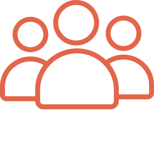 Icon of four people, representing a group or community.