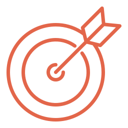 A graphic of a target with an arrow hitting the center