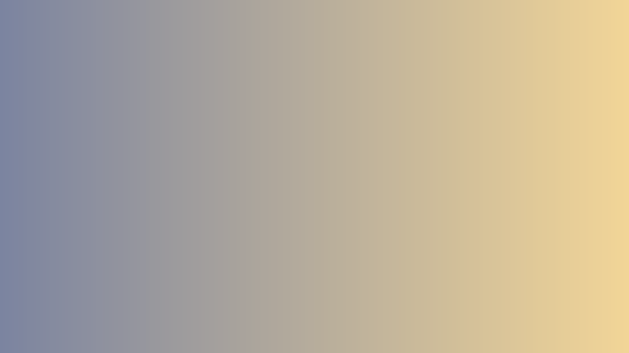 This image features a gradient background transitioning from dark blue on the left to golden yellow on the right.