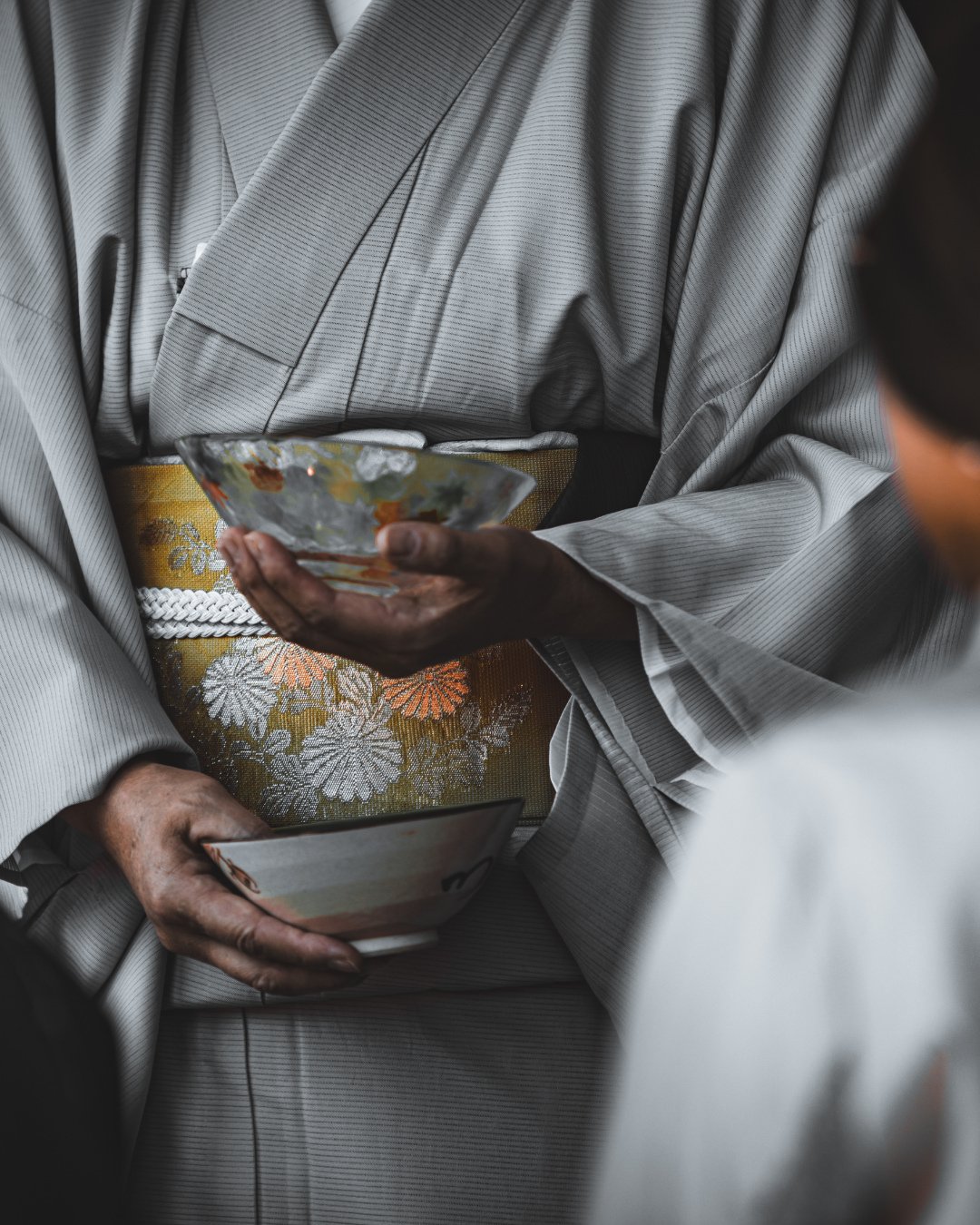 Grace held in two hands. 🍵⁠
Each bowl tells a story, passed from one spirit to another&mdash;quiet, reverent, eternal. The beauty of Japanese tradition isn&rsquo;t loud&mdash;it&rsquo;s whispered.⁠
⁠
#TeaCeremony #WabiSabi #KimonoElegance #JapaneseT