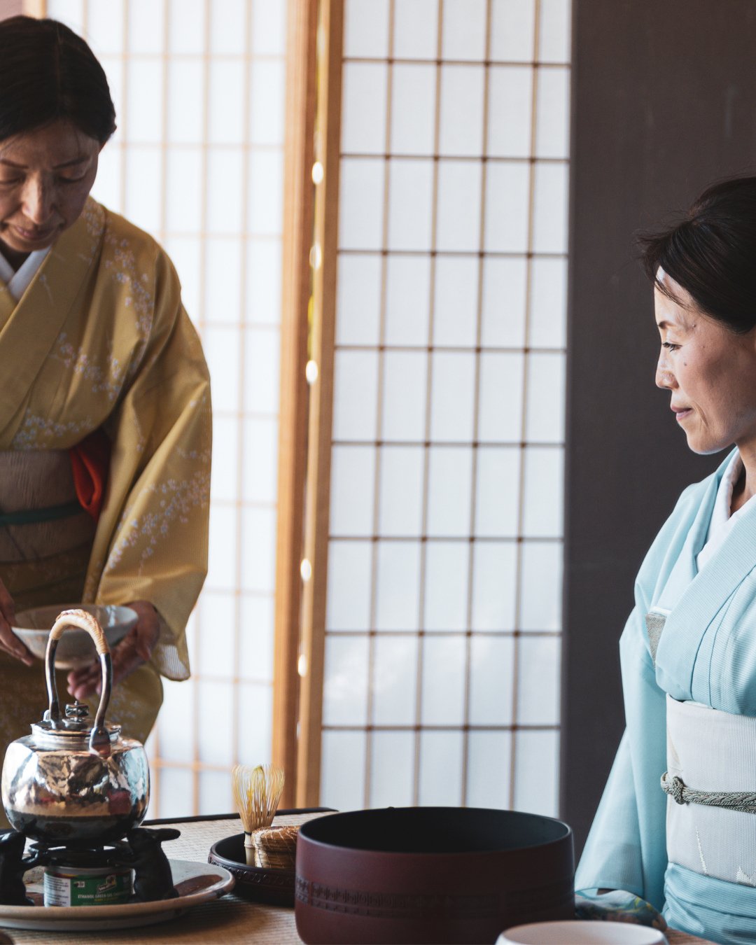 The tools of tea. The hands of grace.⁠
A thousand years of wisdom passed down in silence, from fingertips to heart. 💙🍵⁠
⁠
#CulturalGrace #JapaneseTeaLife #TeaWisdom #MatchaFlow #HandsOfTradition #SacredGestures #KimonoDays #TeaCulture #WabiSabiWorl