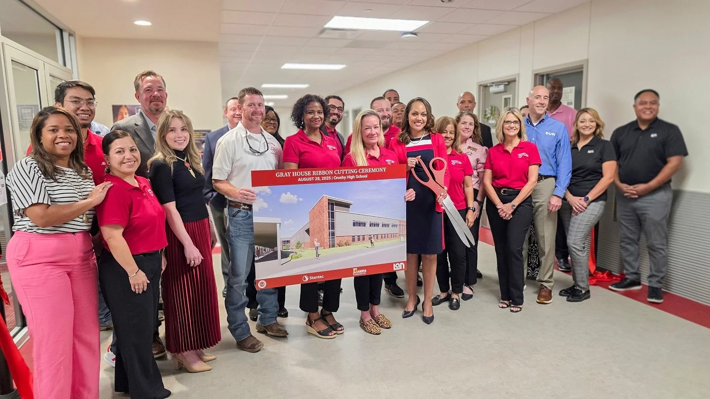 Our Program Management team joined Crosby ISD to celebrate the ribbon-cutting of the Crosby High School Expansion &ndash; Gray House!

This 84,000-square-foot expansion increases student capacity by 900 and provides state-of-the-art facilities to sup