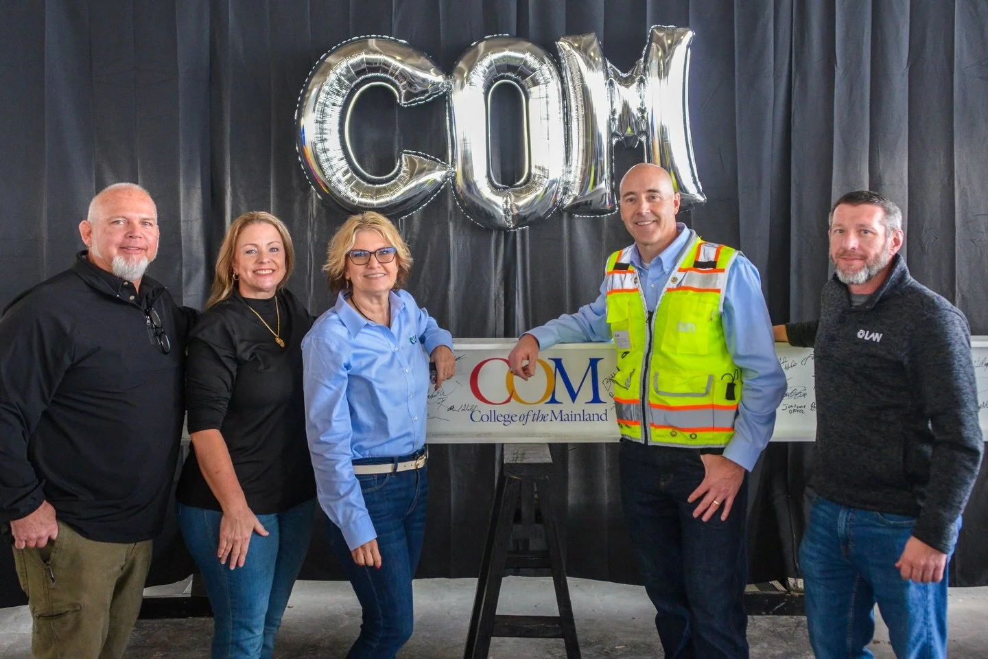 We joined the College of the Mainland for its topping out ceremony for the new Library and Learning Center, a 134,000-square-foot facility that will anchor the college&rsquo;s $250 million campus expansion funded by the 2023 bond program. Designed as