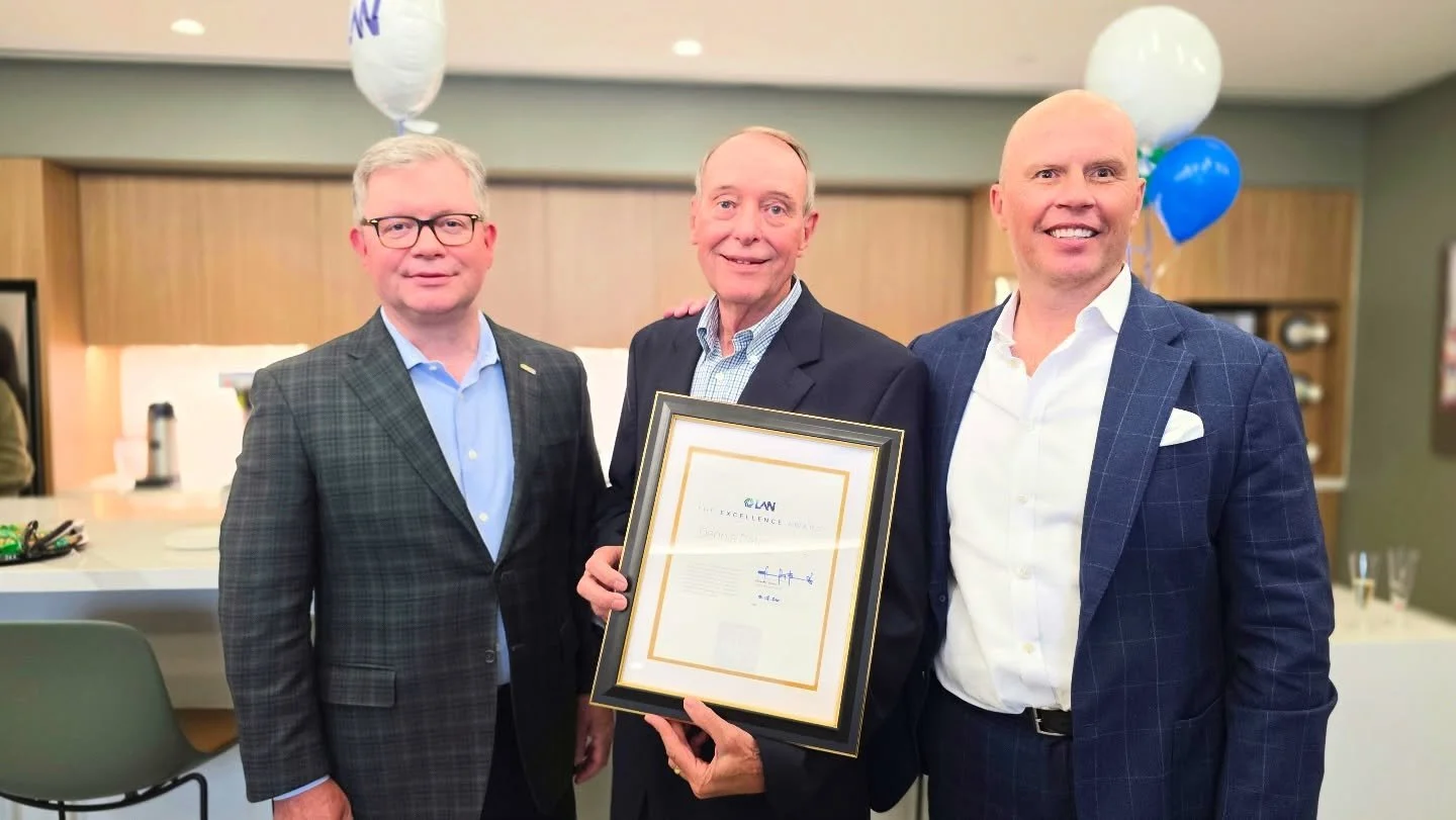 Ninety-one years of engineering excellence are built on the people who shaped it.

While celebrating our 91st birthday, we recognized former LAN President and CEO Dennis Petersen, PE, with the 2026 LAN Excellence Award, the firm&rsquo;s highest honor