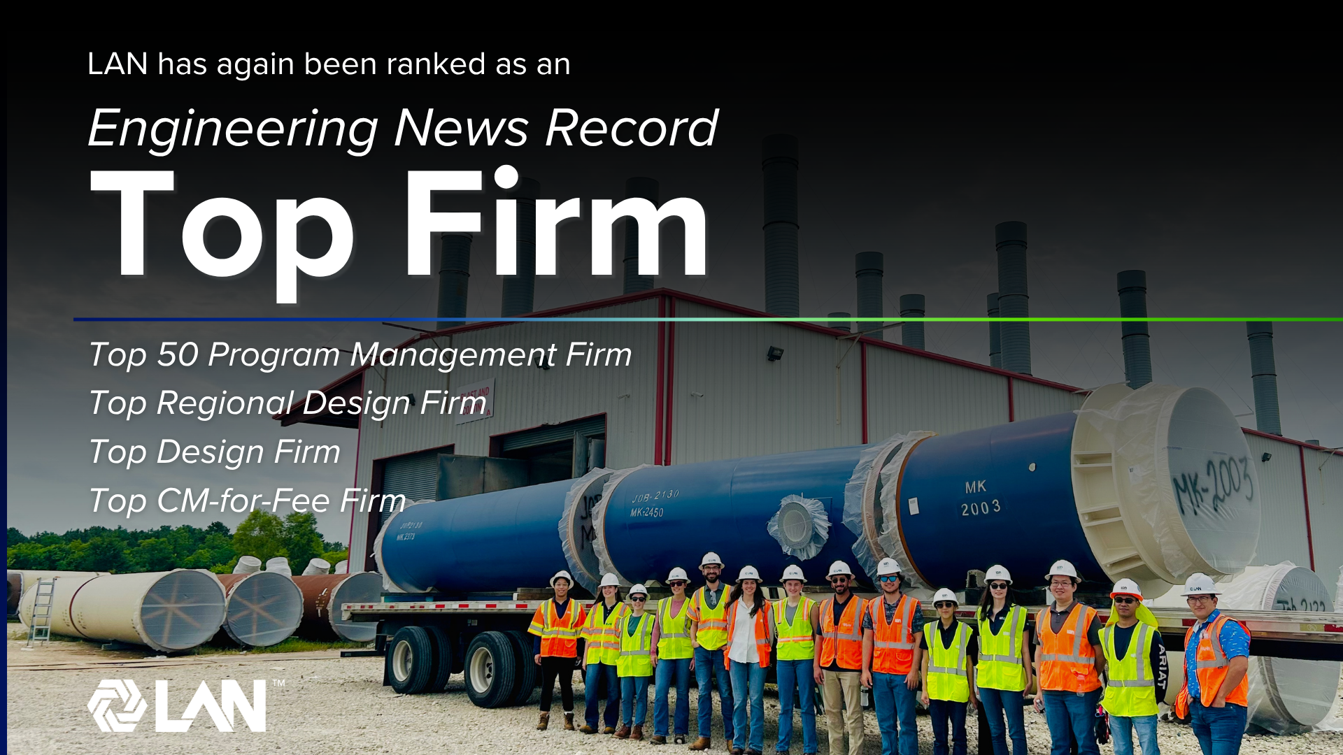 LAN Ranked a Top Design Firm and Top Program Management Firm by ENR