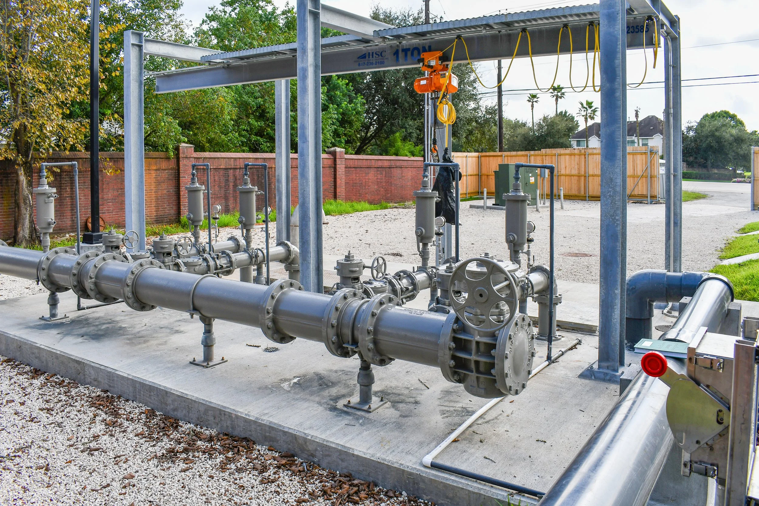 A wastewater lift station