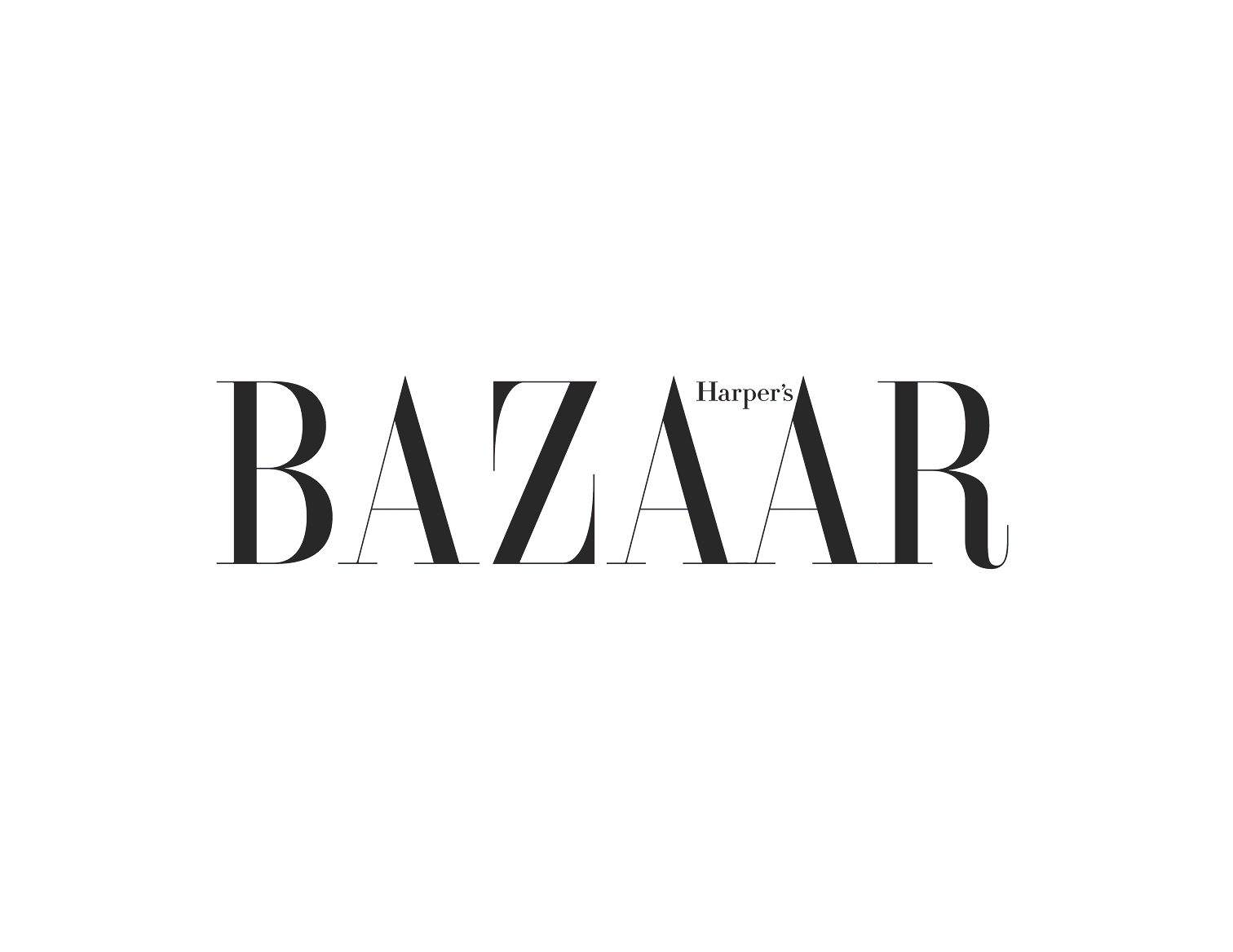 Harper's Bazaar logo in large black text on a white background.