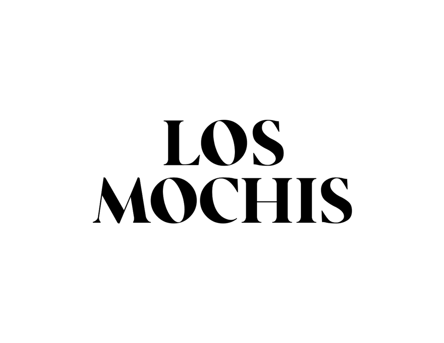 The logo for Los Mochis in black and white, with the text in a stylized font.