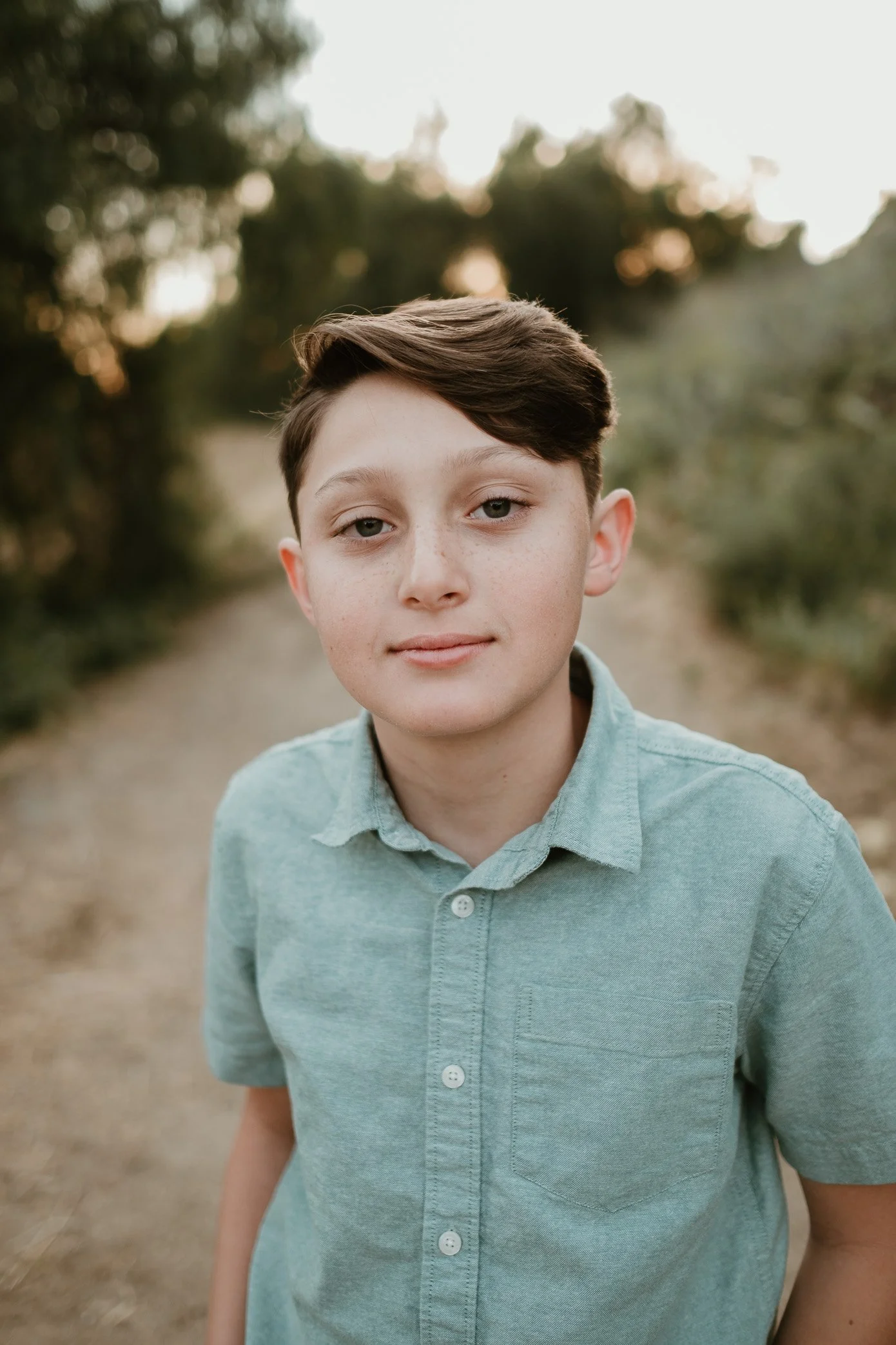 fine art school portrait of middle school boy in san dimas california