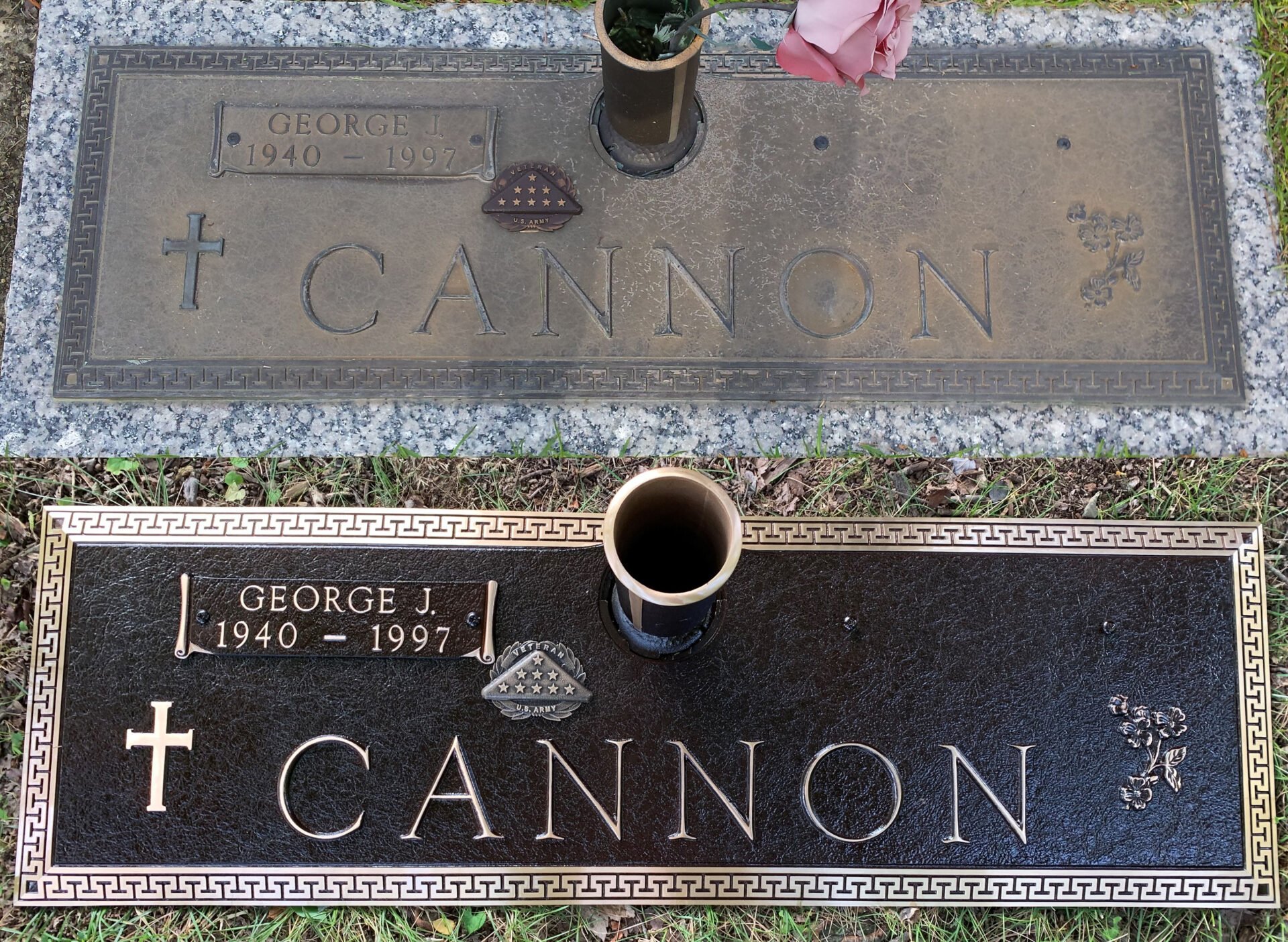 Bronze companion marker.