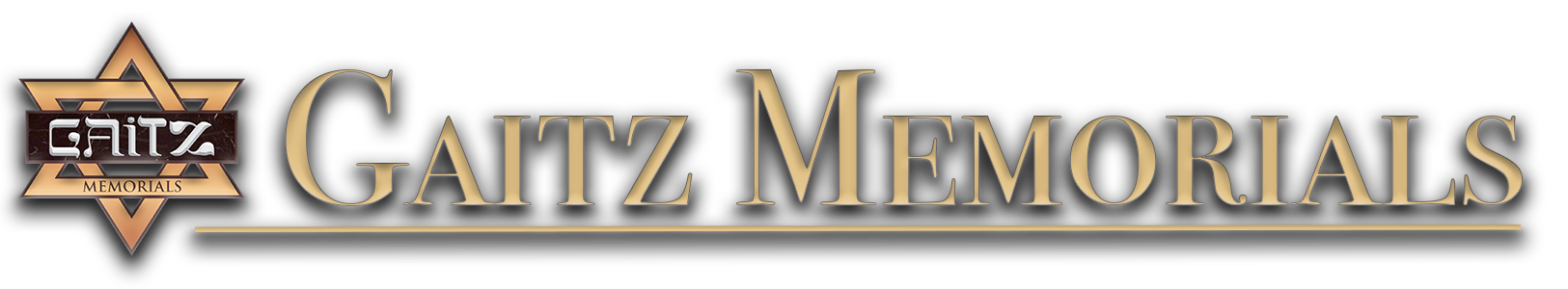 Gaitz Memorials logo with a star emblem and stylized text.
