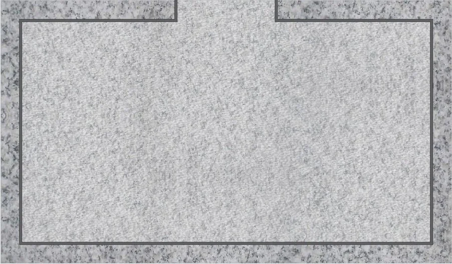 Single inset border, broken top