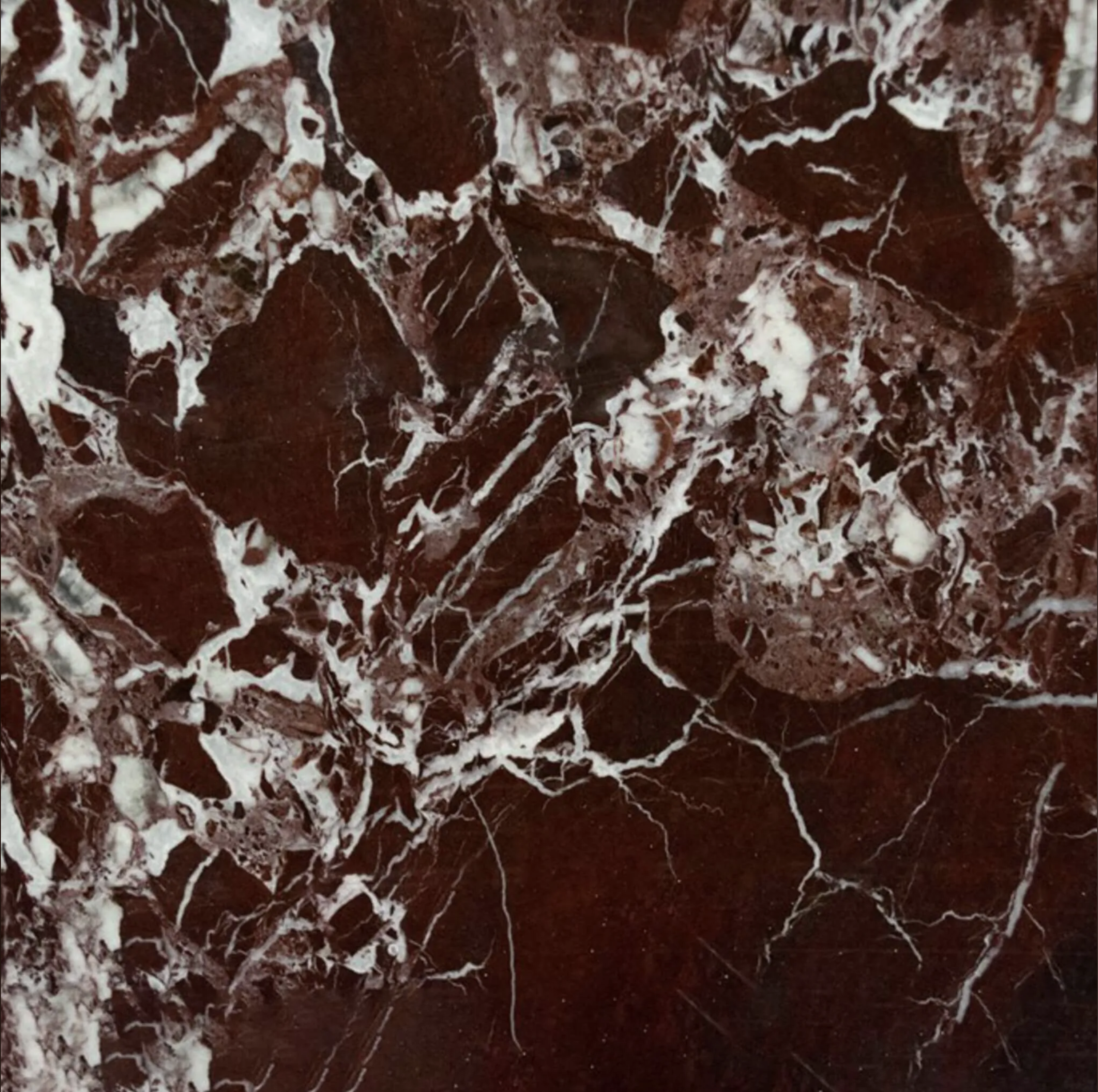 Close-up of a brown and white marble surface with intricate veining.
