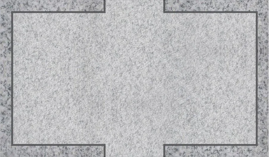 Single inset border, broken top & bottom