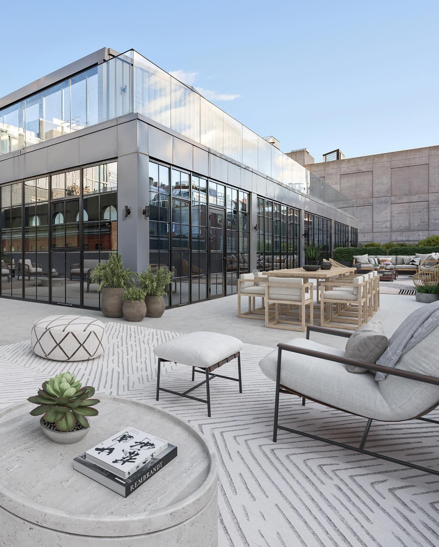Newly priced at $5.5mm - 51 Jay Street, Unit PHE sits atop a converted warehouse in the historic waterfront neighborhood of Dumbo, with sprawling terraces that enjoy views of the Manhattan skyline and the Manhattan Bridge - 4 beds, 4.5 baths and priv