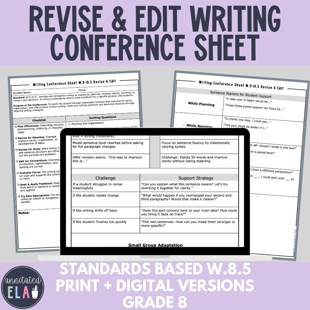 Cover - Revision & Editing Conference Sheet _ 8th Grade _ W.8.5.jpg