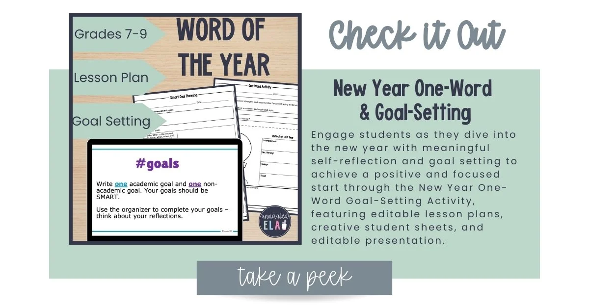 Cover image for word of the year with activity sheets and description