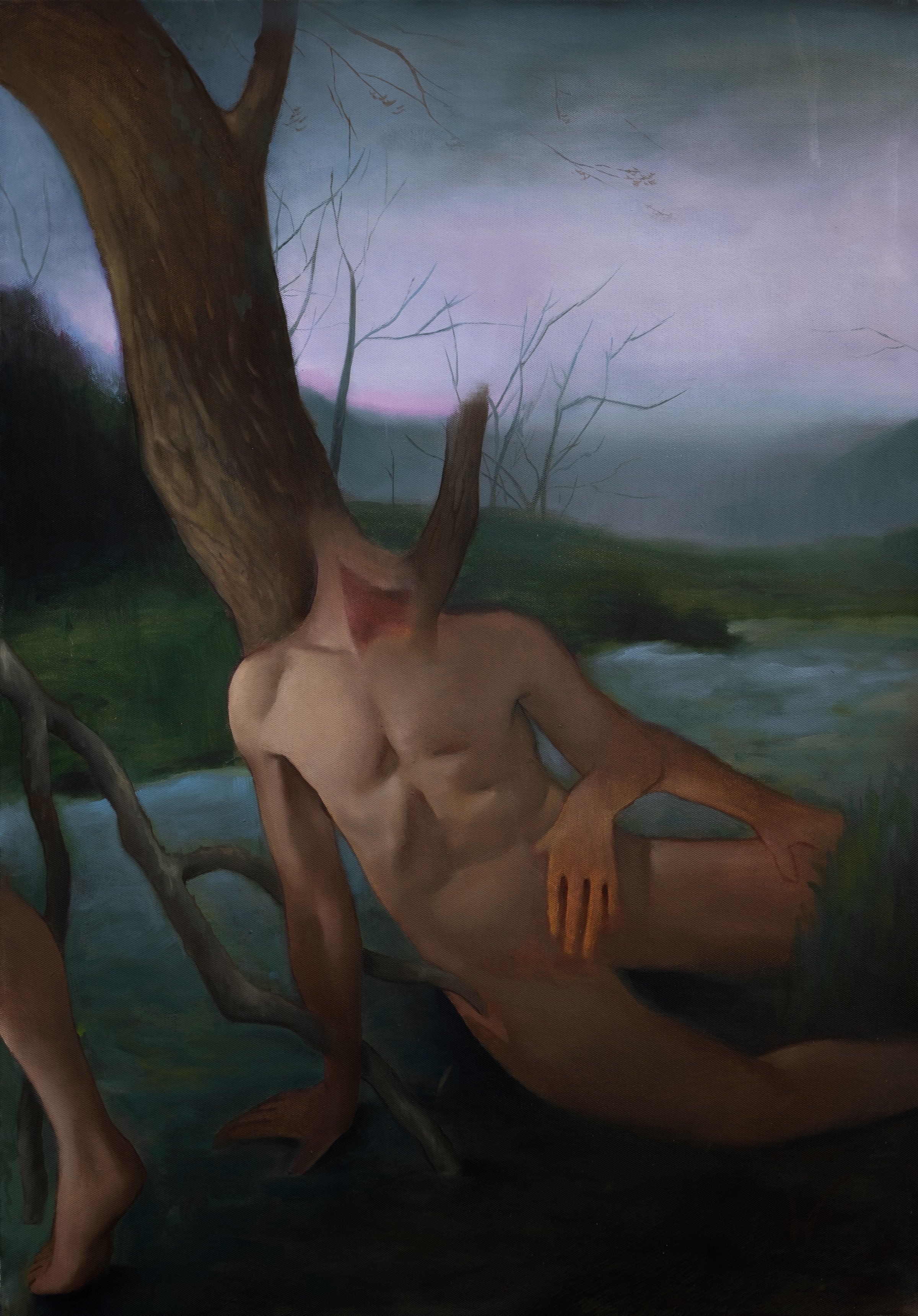 Intervening Threshold (2025) - 70 x 100cm, oil on canvas 