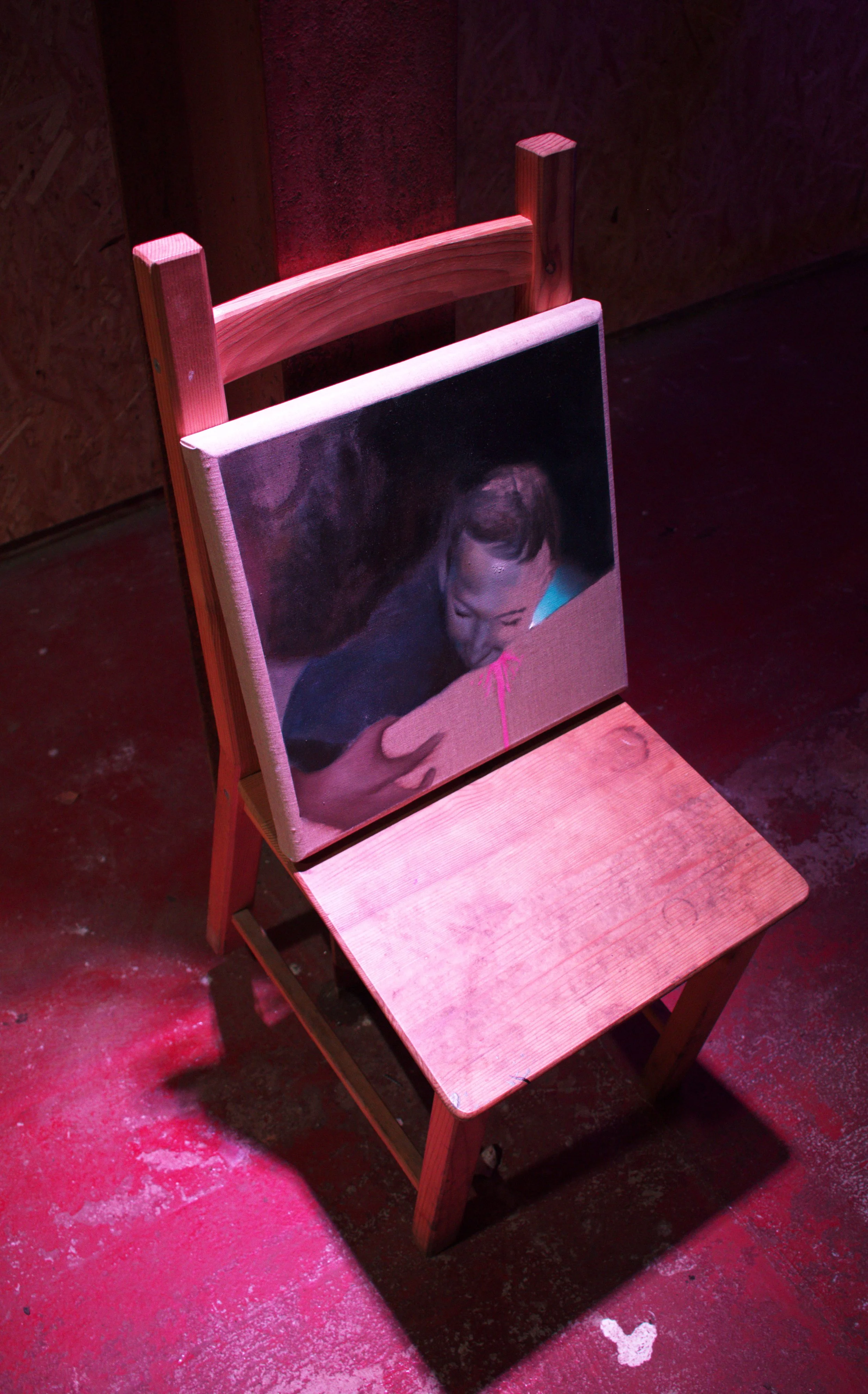 Leben heißt Leiden (2021) - Solo Exhibition at Downtex Gallery project space, Manchester UK.                                                                        Reece's solo exhibition investigated the interplay of corresponding light and how it c