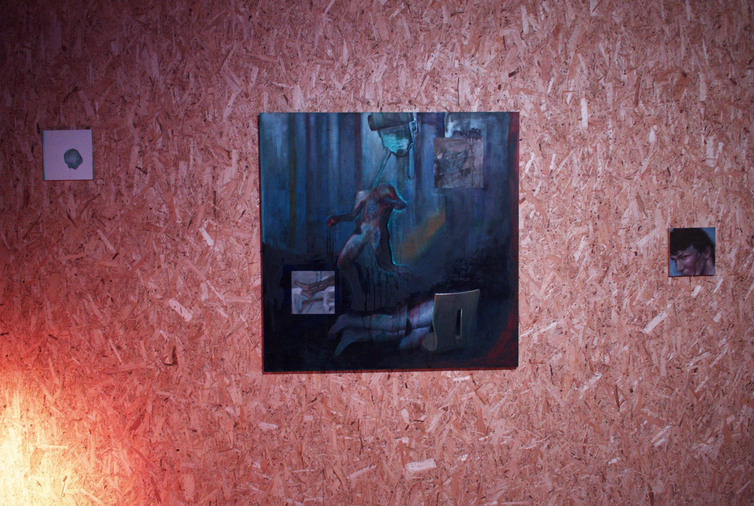 Leben heißt Leiden (2021) - Solo Exhibition at Downtex Gallery project space, Manchester UK.                                                                        Reece's solo exhibition investigated the interplay of corresponding light and how it c