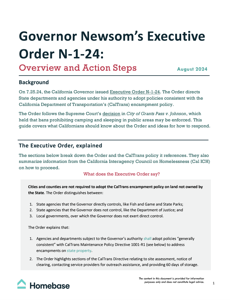 Governor Newsom's Executive Order N-1-24: Overview and Action Steps