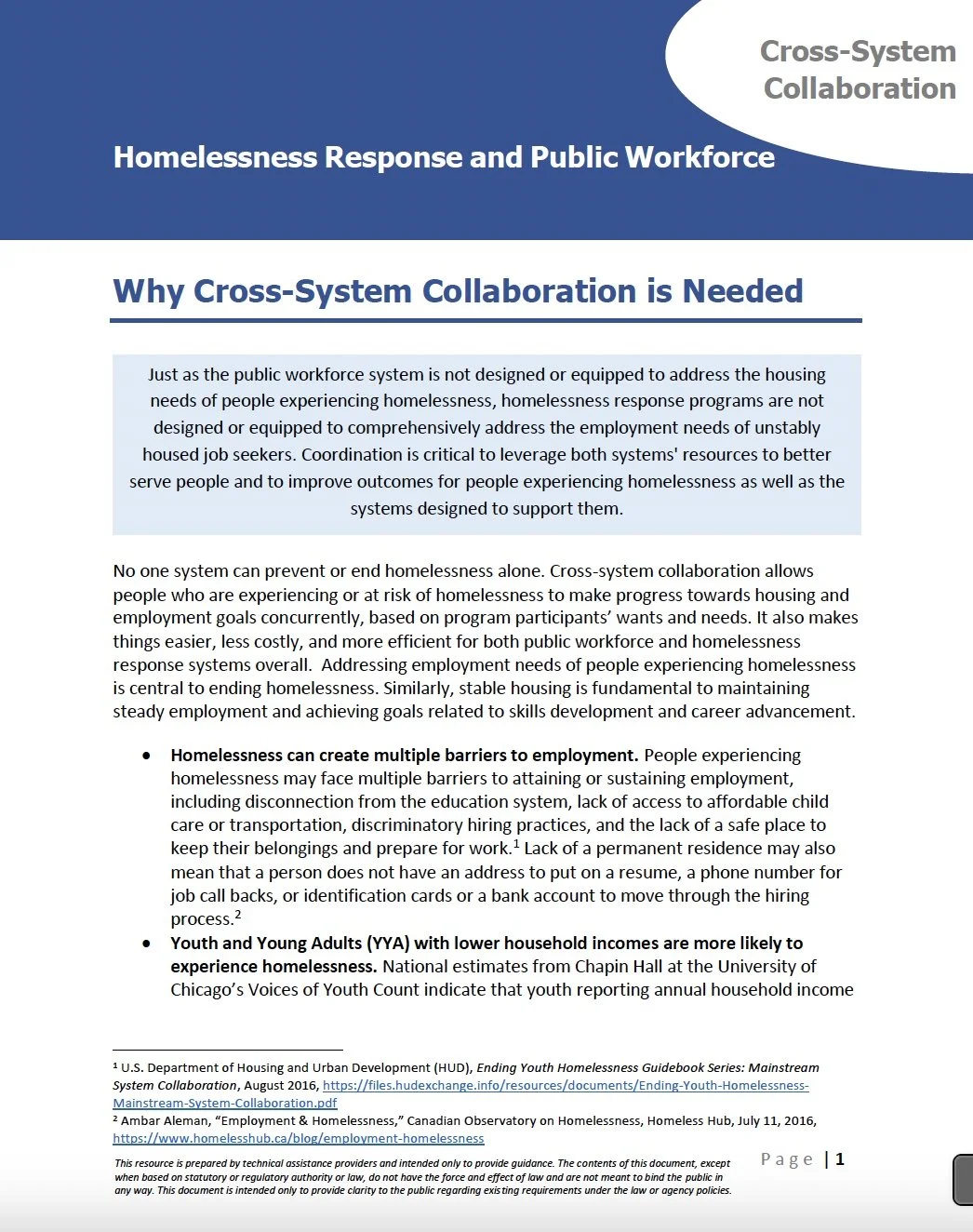 Cross-System Collaboration: Homelessness Response and Public Workforce