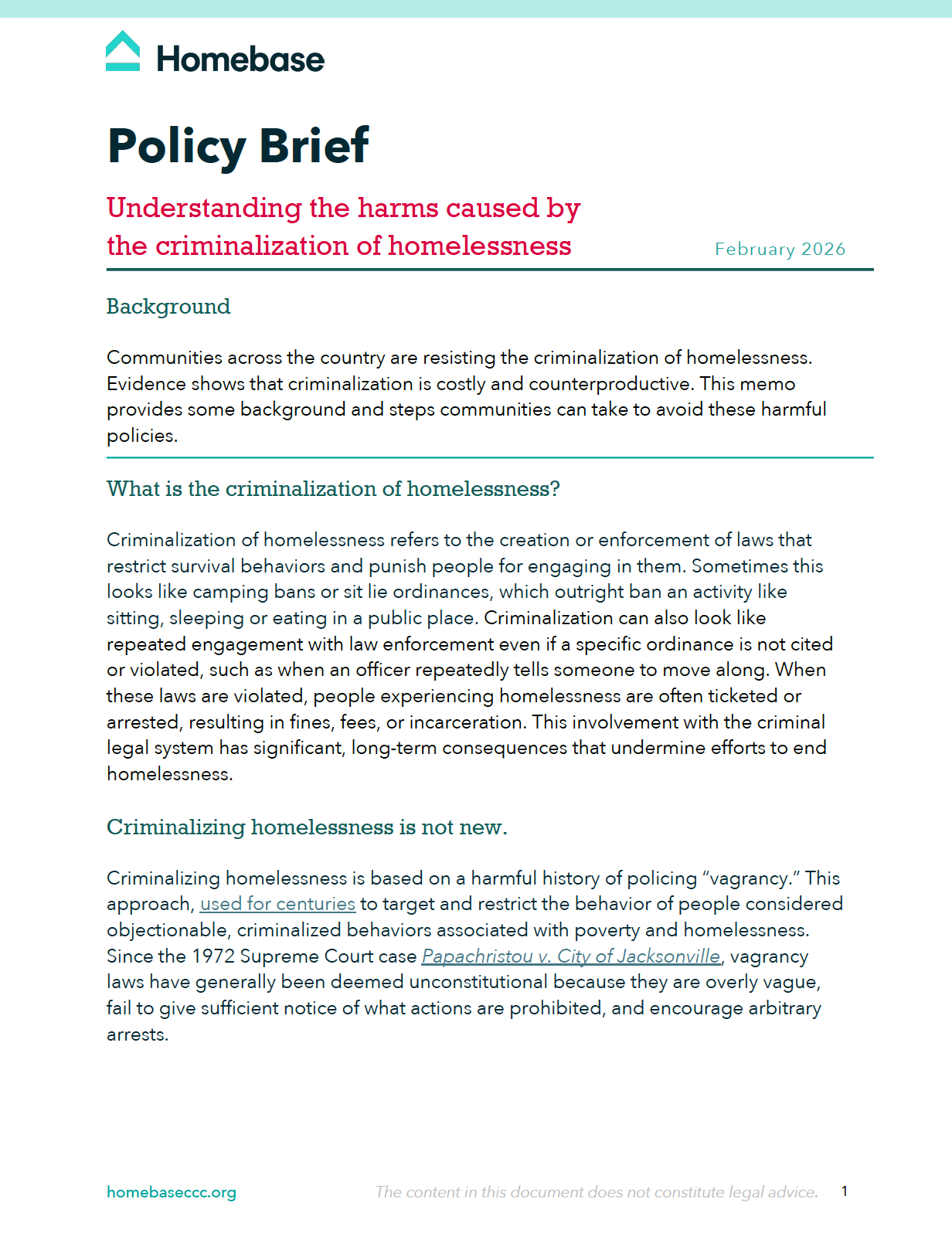 Understanding the harms caused by the criminalization of homelessness