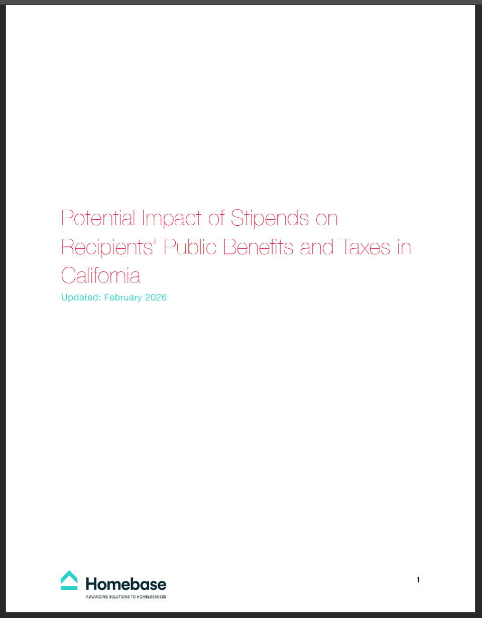 Potential Impact of Stipends on Recipients’ Public Benefits and Taxes in California