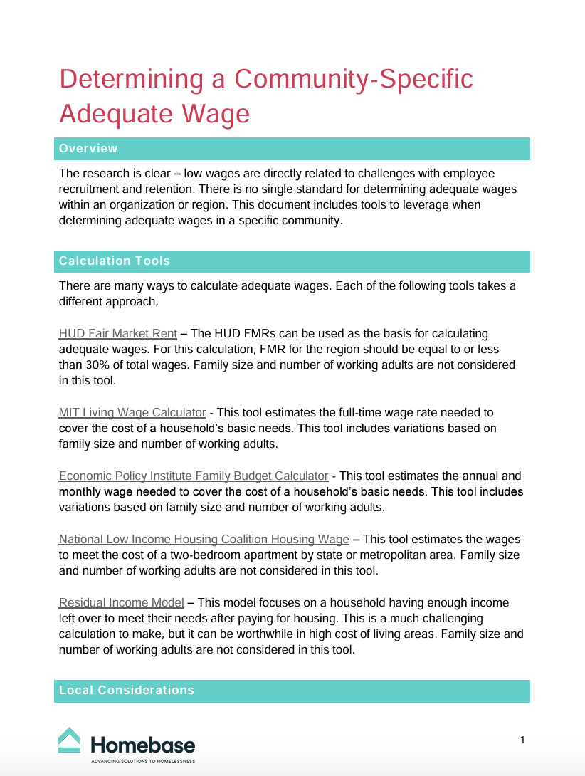 Determining a Community-Specific Adequate Wage