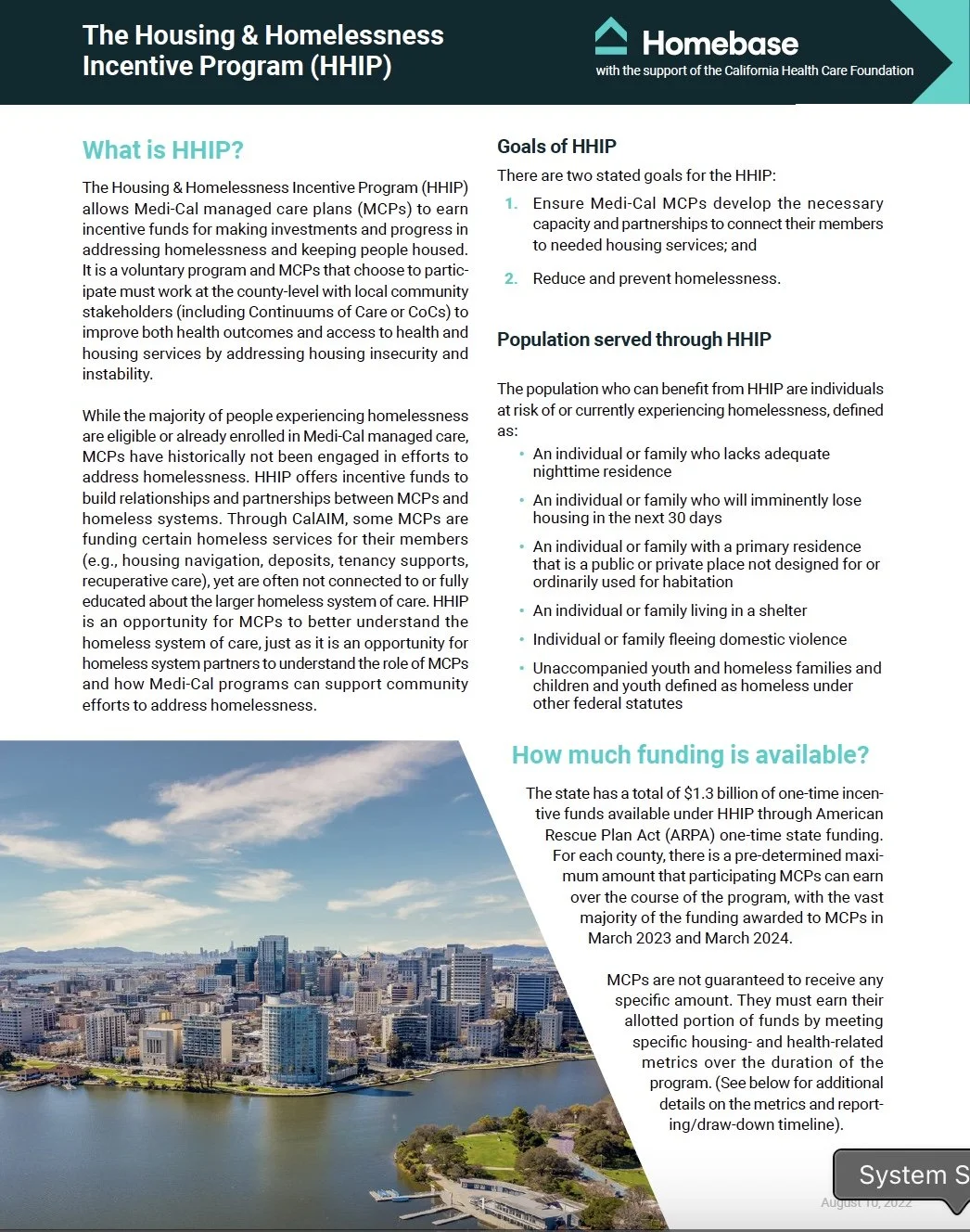 The Housing and Homelessness Incentive Program (HHIP)