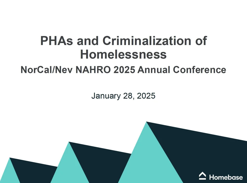PHAs and the Criminalization of Homelessness — Homebase
