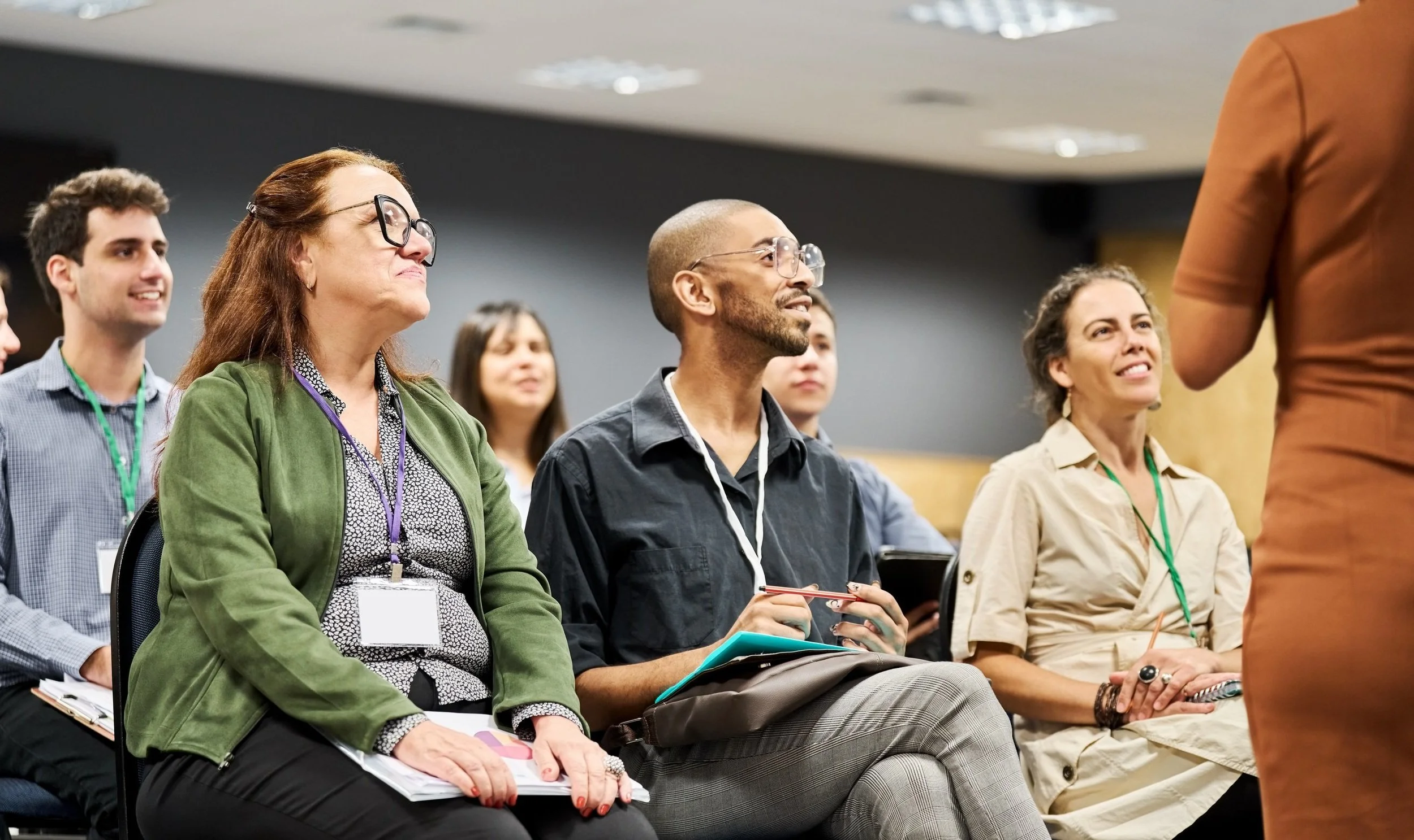 group of people in a presentation