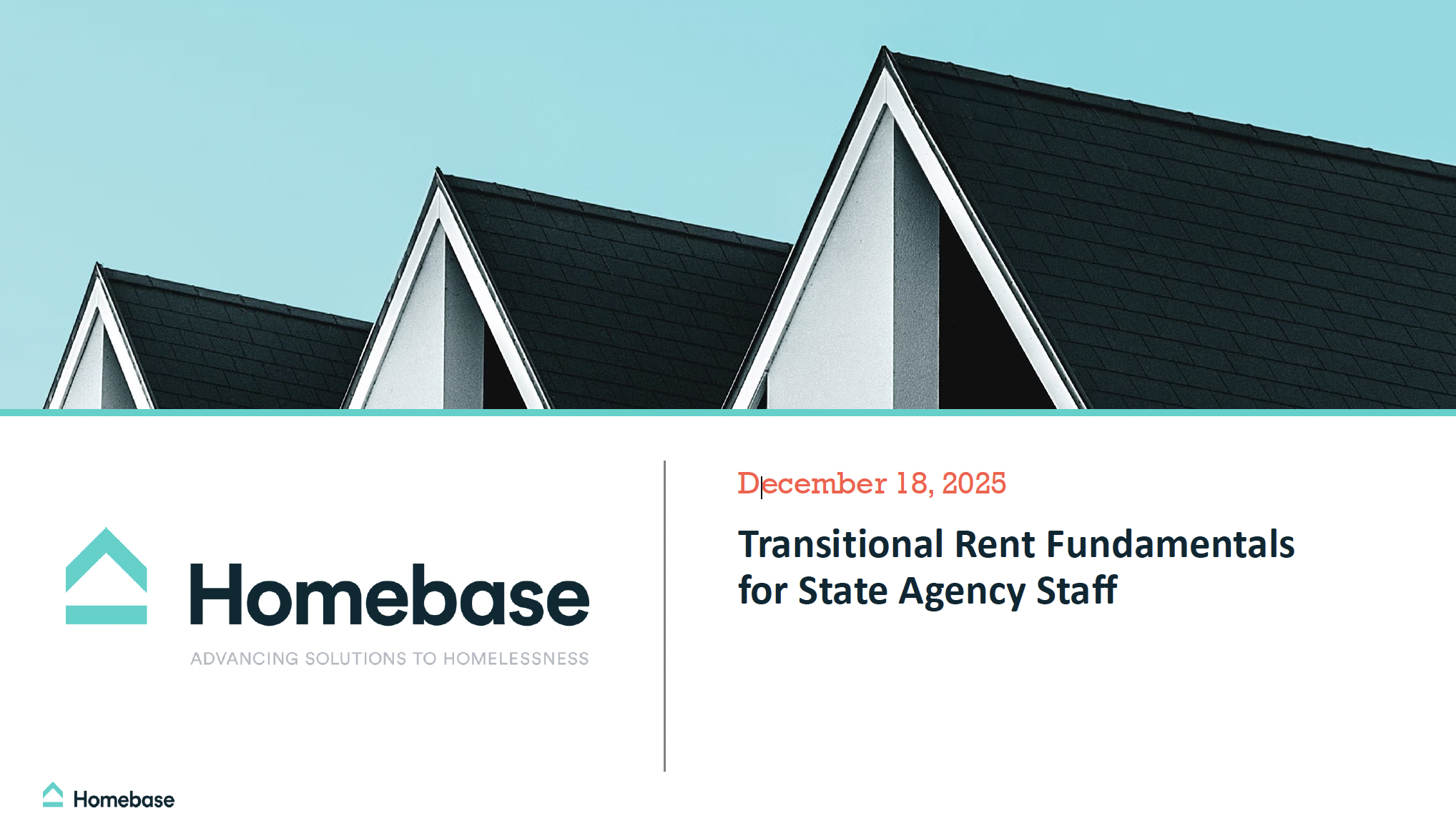 Homebase logo with a roof facade