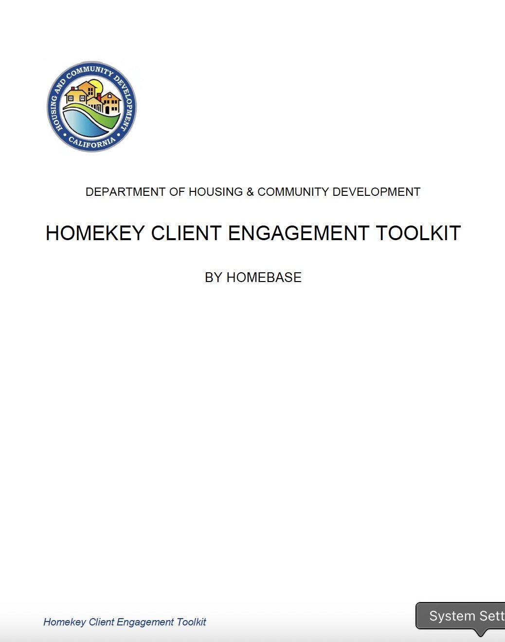 Homekey Client Engagement Toolkit