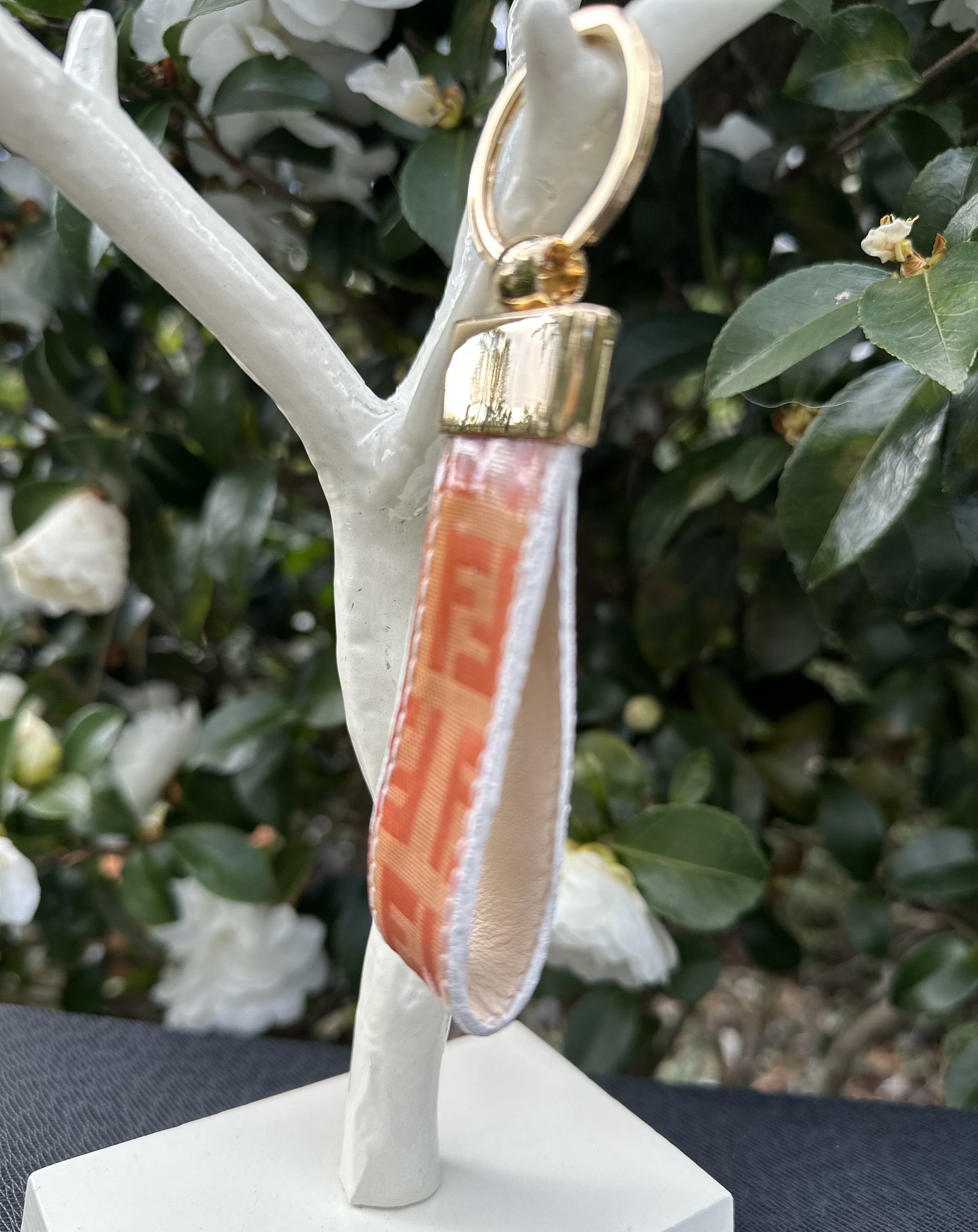 FENDI Repurposed White Key Fob