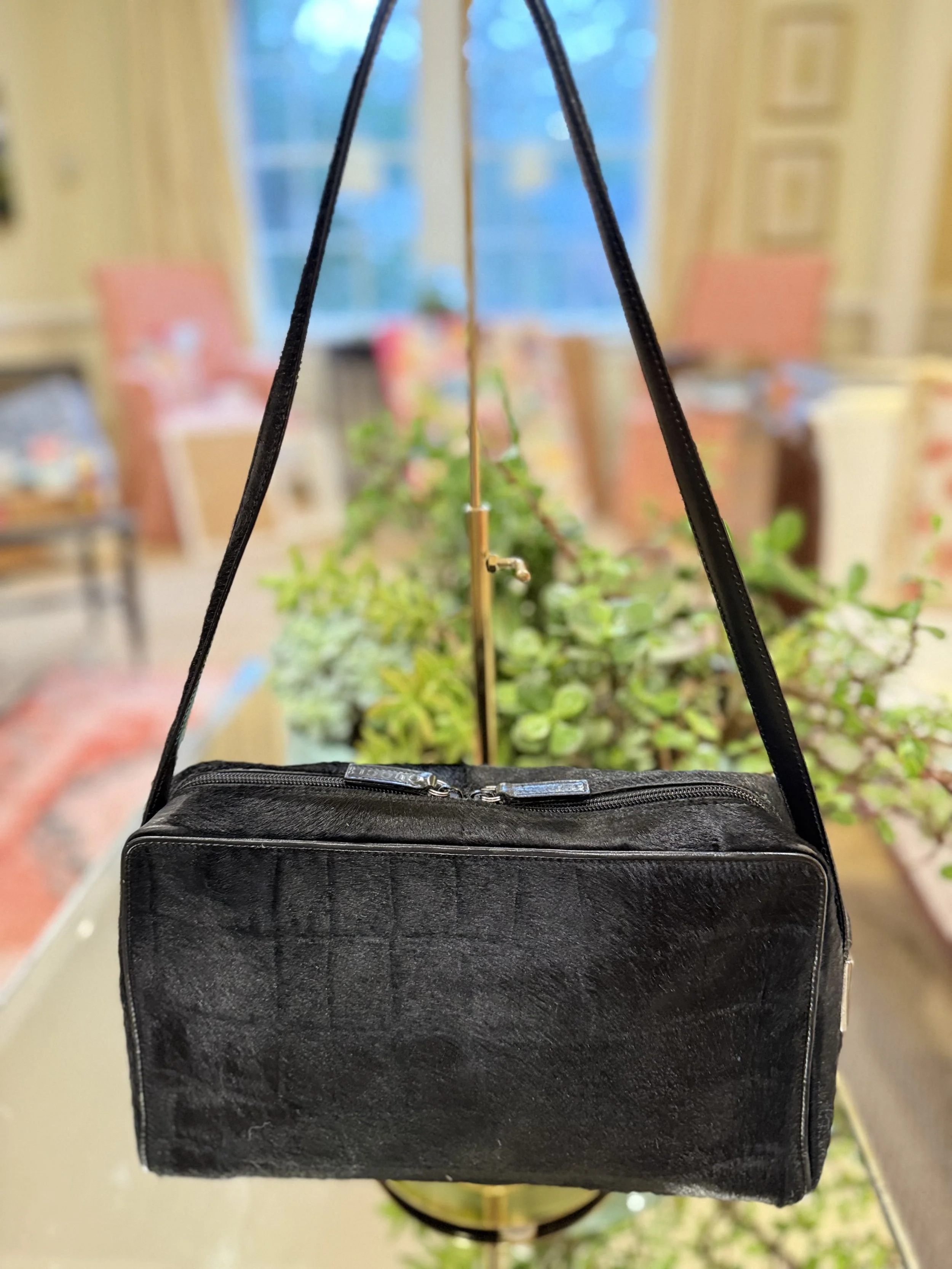 GUCCI Black Pony Hair Rare Tom Ford Shoulder Bag